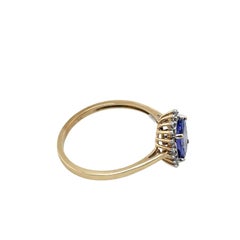 2.30ct Tanzanite & Diamond Ring Set in 9ct Yellow & White Gold
