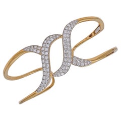 Bracelet en or rose 18 carats pavé de diamants de 2,31 carats