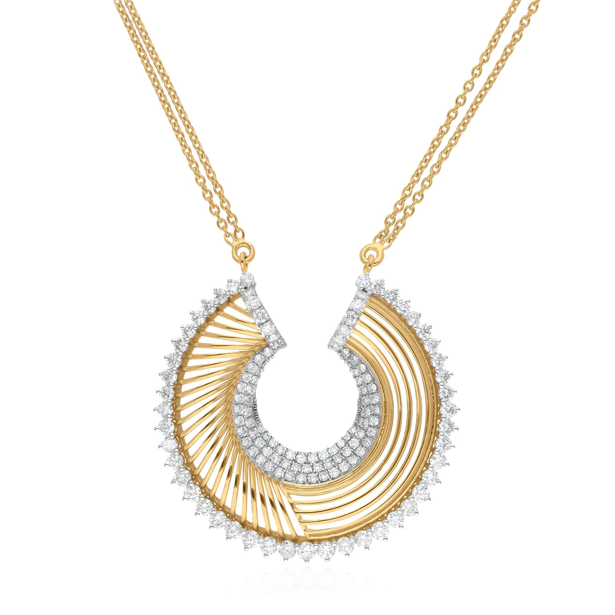 Cast from 18-karat gold, these exquisite necklace is handset with 2.31 carats of sparkling diamonds.

FOLLOW SPECTRUM JEWELS storefront to view the latest collection & exclusive pieces. Spectrum Jewels is proudly rated as a Top Seller on 1stdibs