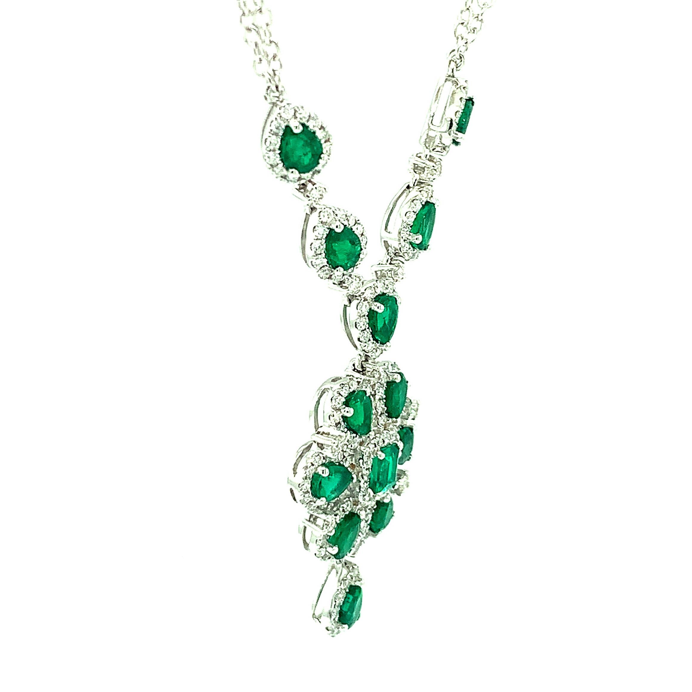 mackay emerald and diamond necklace