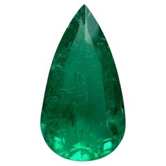 Esmeralda colombiana azul-verde viva de 2,31 quilates - Lágrima talla pera Nacimiento de Mayo