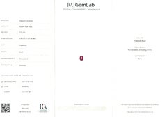 2.31 Ct ICA Certificate Unheated Star Ruby Burma transparent Pinkish red No heat