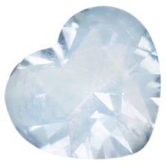 2.31 cts, Faceted aquamarine heart shape