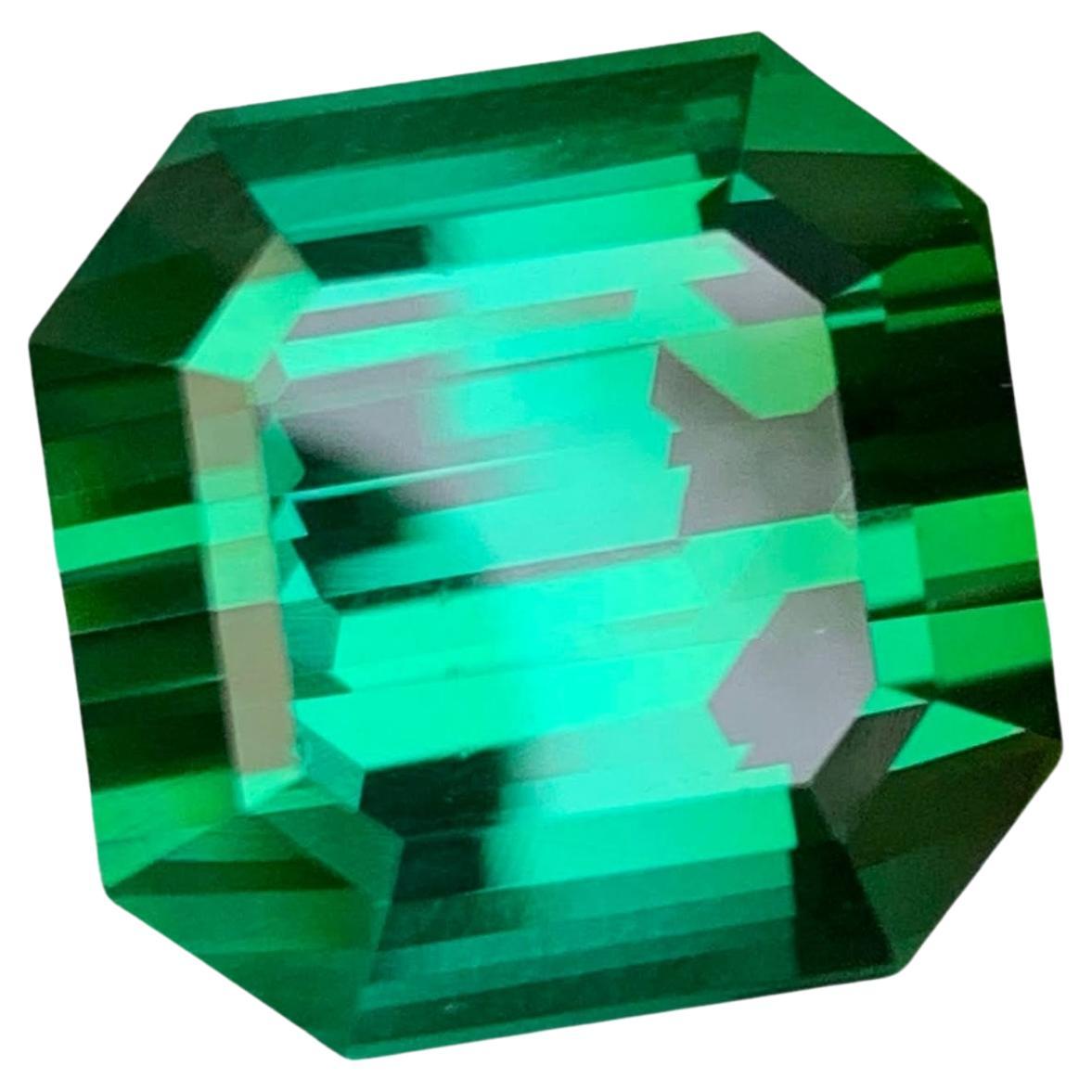 23.15 Carat Loose Greenish Blue Tourmaline Asscher Cut Natural Afghan Gemstone For Sale