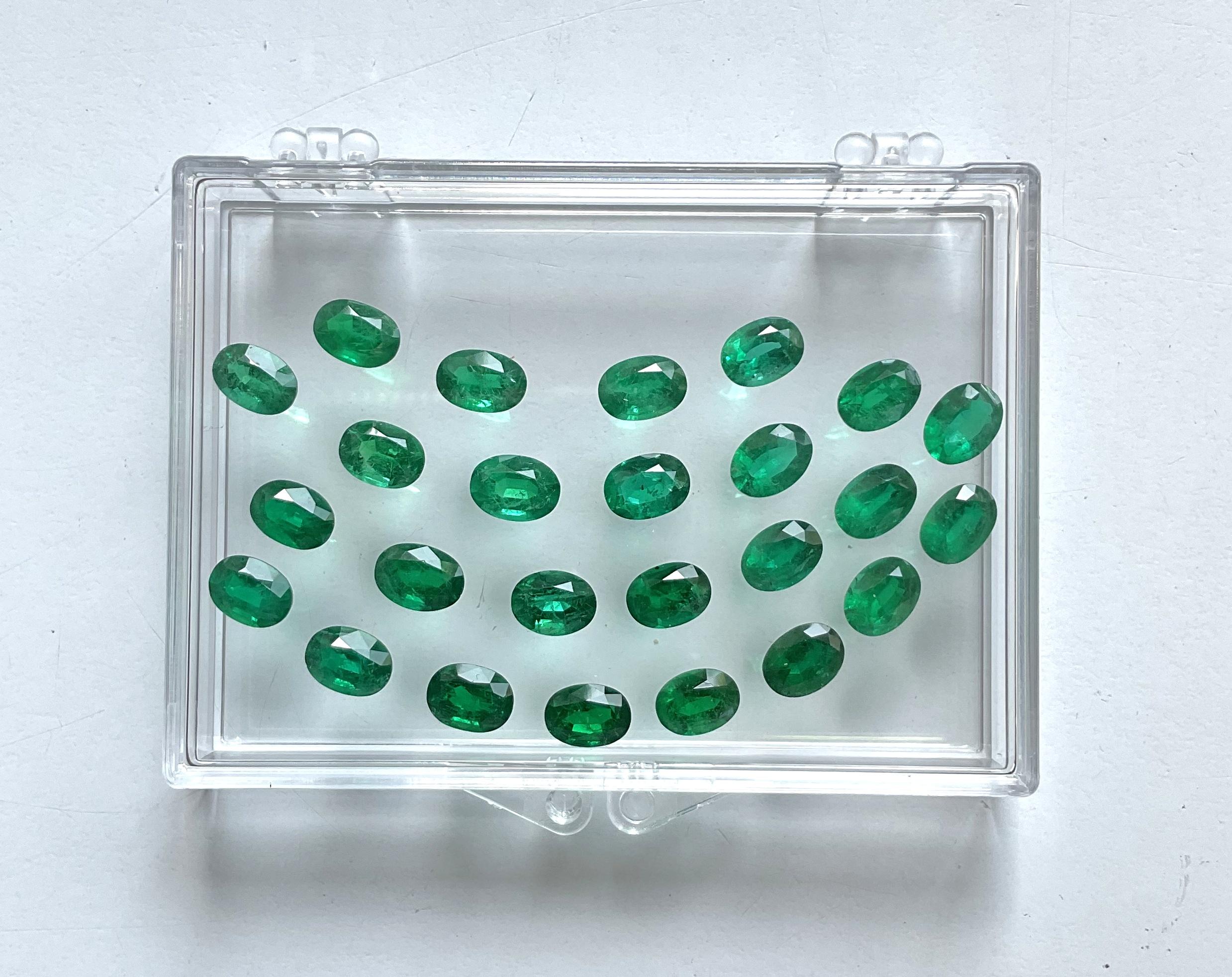 23.18 Carats Zambian Emerald 25 Pcs Oval Cut Stone For Fine Jewelry Natural Gem

Gemstone - Emerald
Weight: 23.18 Carats
Size: 7.5x5.5 MM
Quantity: 25 Piece
Shape: Oval Cut Stone