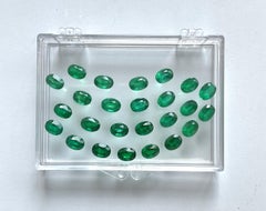 23,18 Karat Sambia Smaragd 25 Stück Oval Cut Stein für feinen Schmuck natürlichen Edelstein