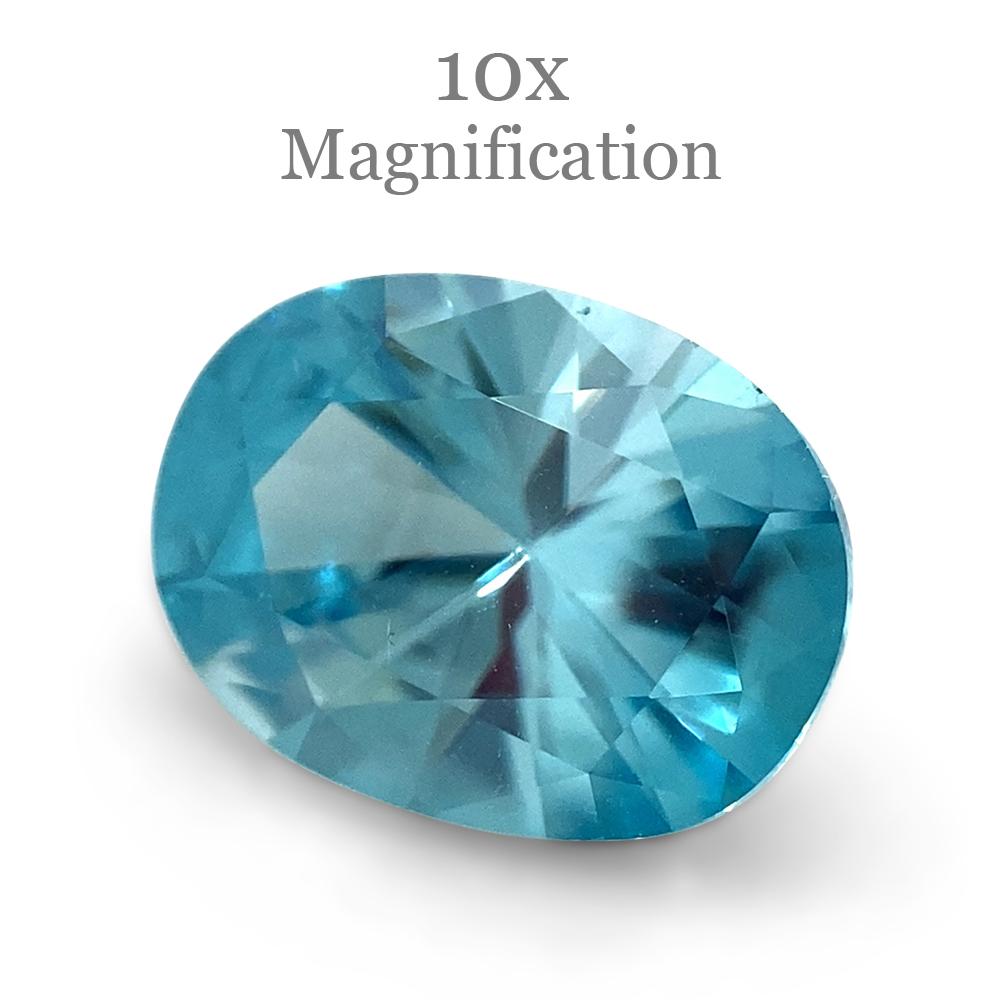 2.31ct Master Cut Oval Blue Zircon from Cambodia For Sale 2
