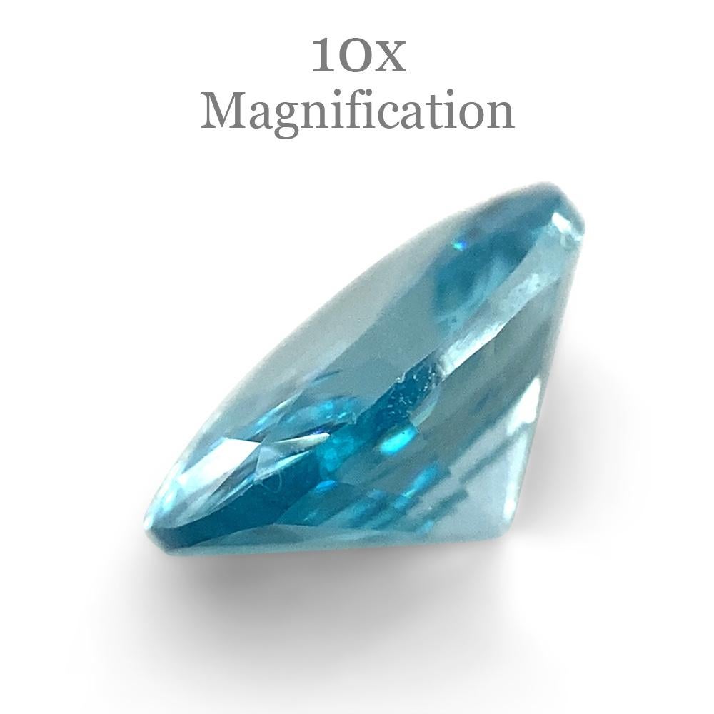 2.31ct Master Cut Oval Blue Zircon from Cambodia For Sale 3