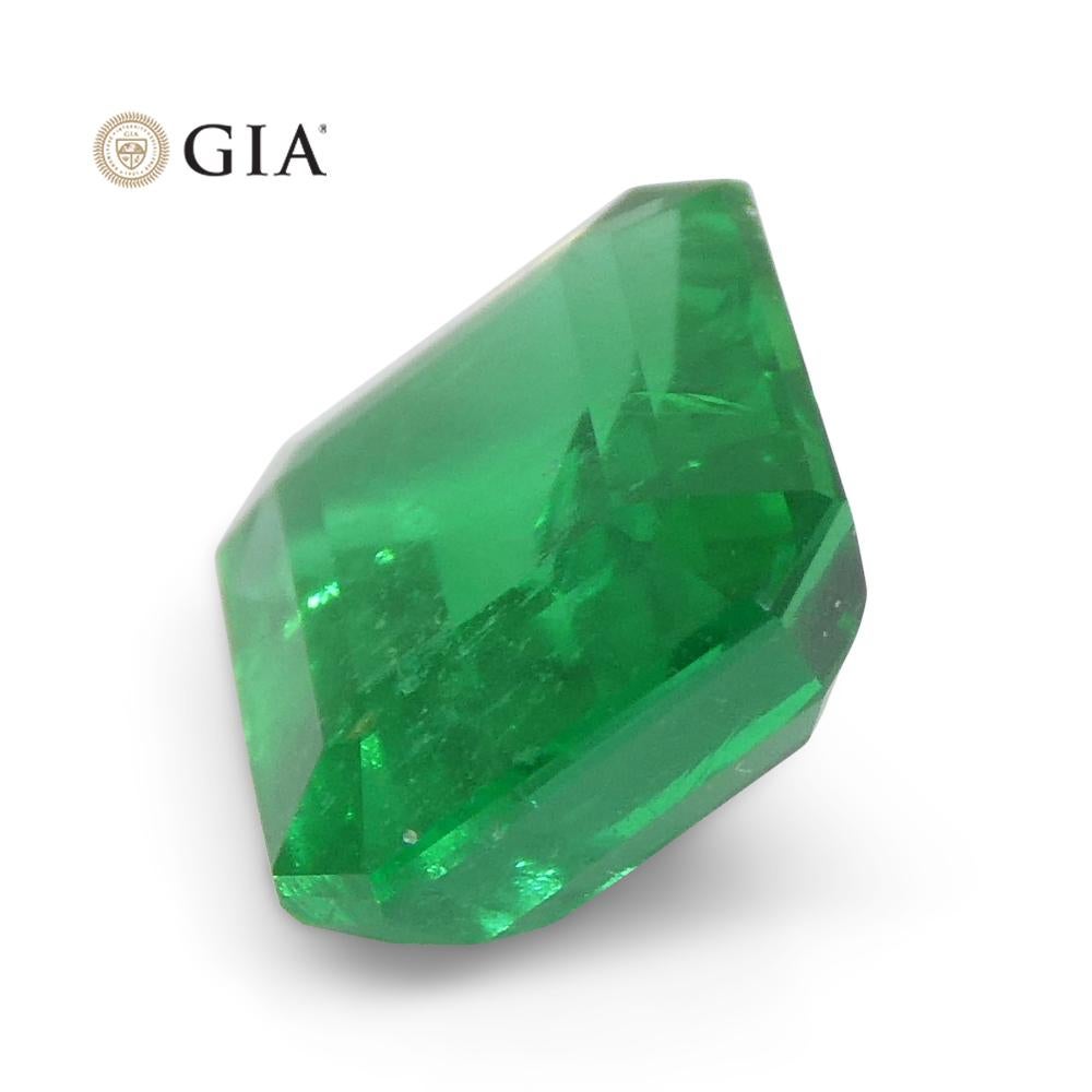 2.31ct Octagonal/Emerald Cut Green Emerald GIA Certified Zambia For Sale 8