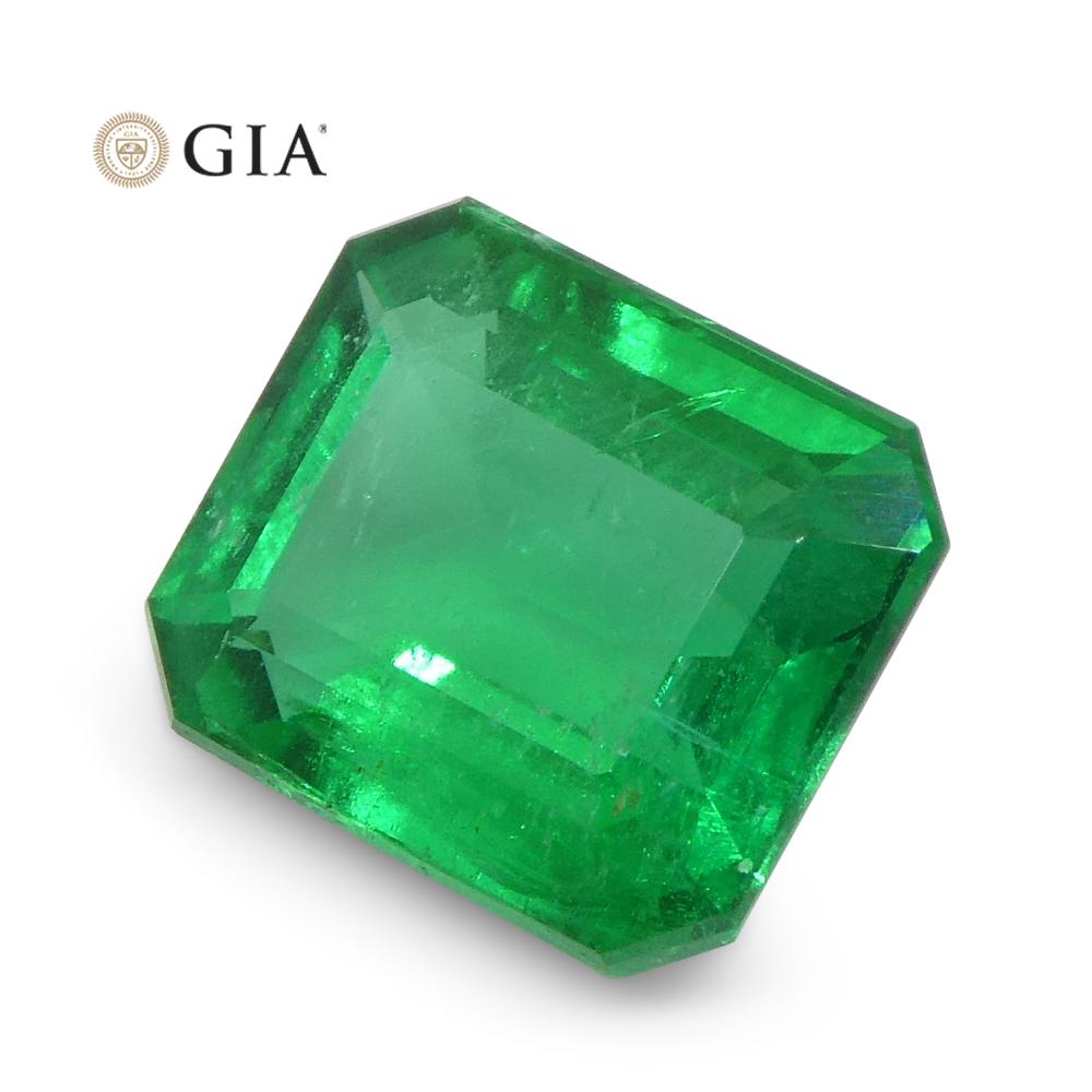 2.31ct Octagonal/Emerald Cut Green Emerald GIA Certified Zambia For Sale 10