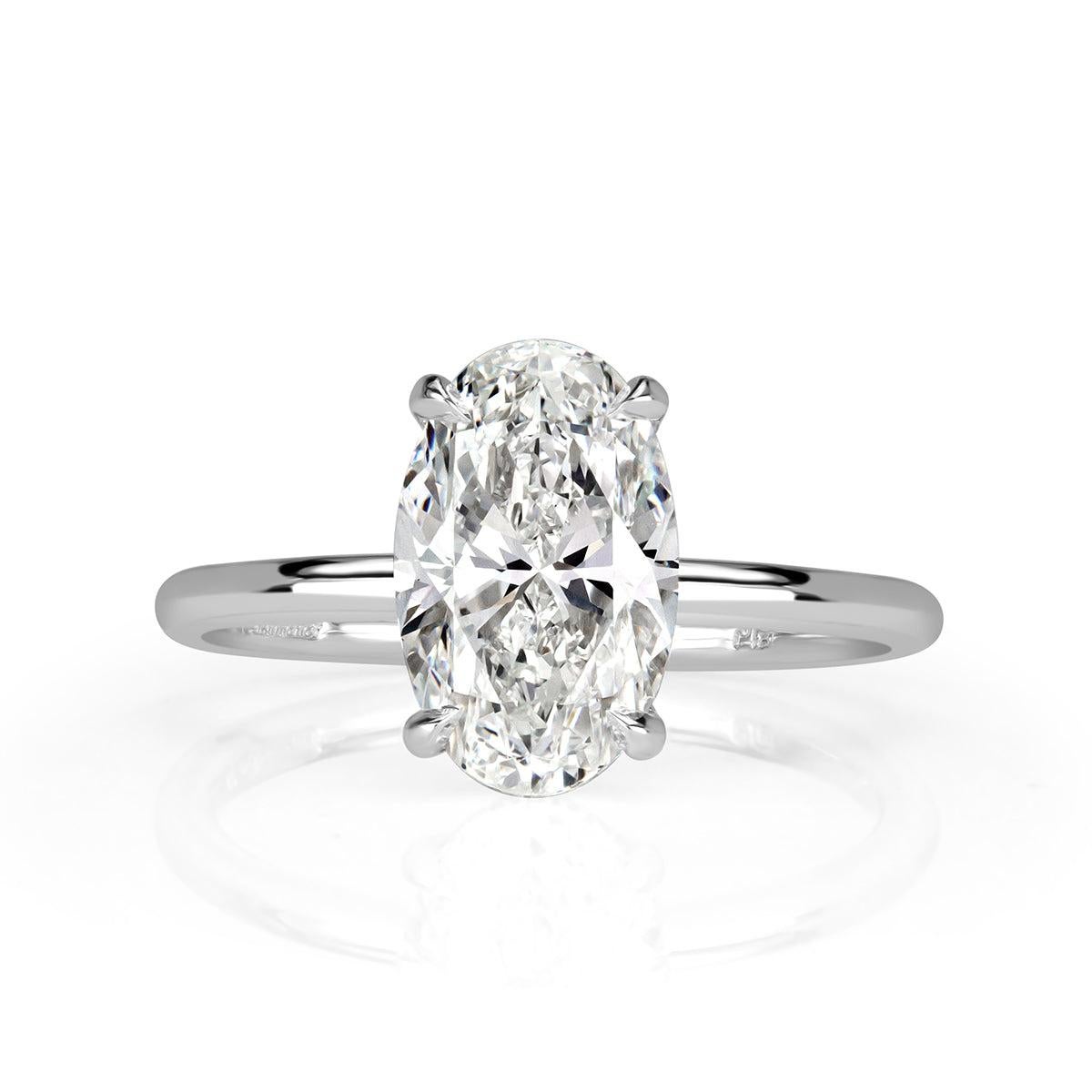 2.31ct Oval Cut Diamond Engagement Ring For Sale