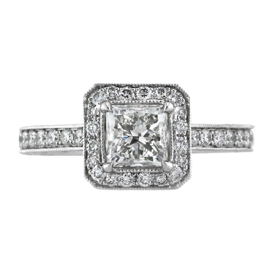 2.31ct Princess Cut Diamond Engagement Ring For Sale