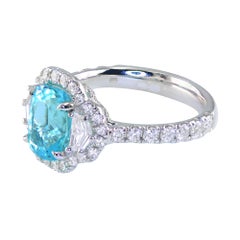 2.32 Carat White Gold Paraiba Tourmaline Cocktail Ring