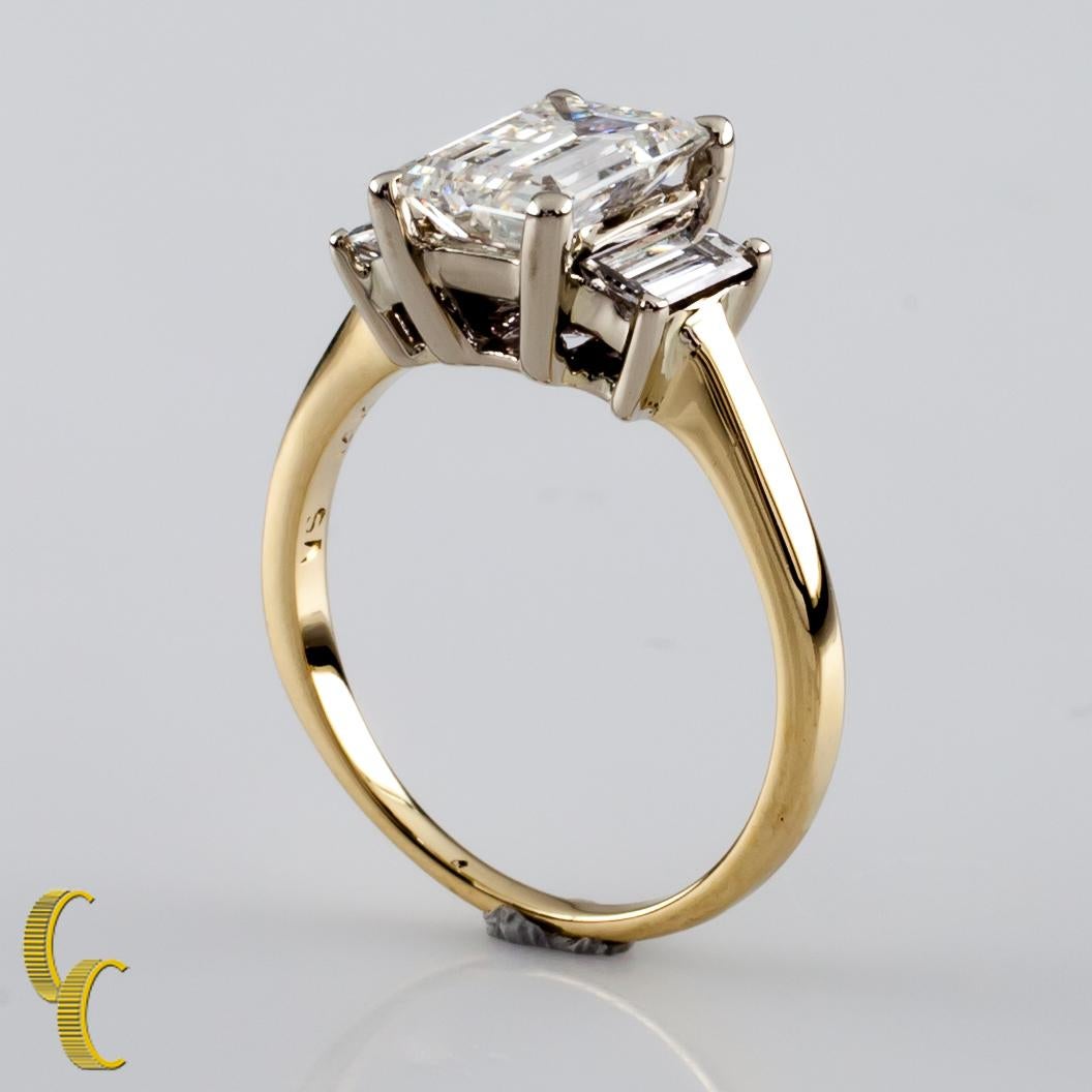 yellow gold engagement rings emerald cut