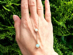 2.32 Carat Opal and 15k Yellow Gold Necklace - Antique Circa 1890