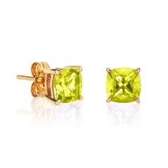 Sunita Nahata 2.32 Carat Peridot Stud Earring in 18Karat Yellow Gold.