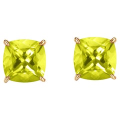 Sunita Nahata 2.32 Carat Peridot Stud Earring in 18Karat Yellow Gold.