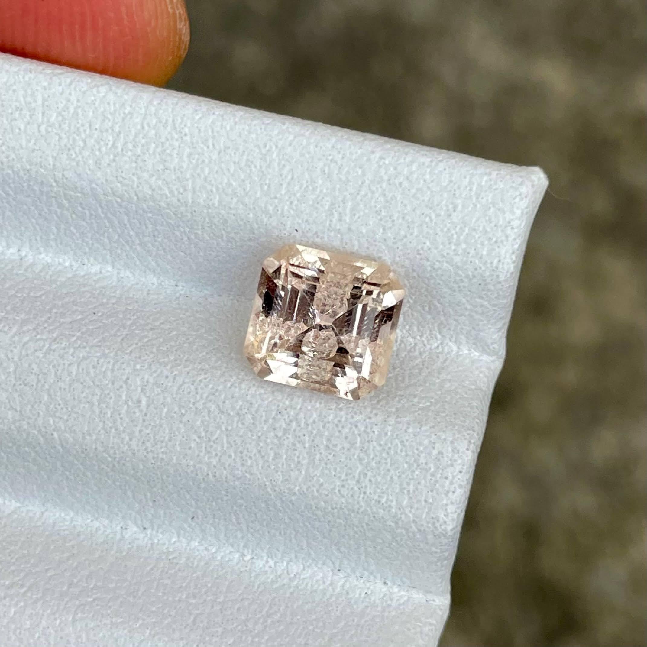Weight 2.32 carats 
Dimensions 7.35x6.91x5.40 mm 
Treatment none 
Origin Pakistan 
Clarity SI
Shape octagon 
Cut asscher 



This exquisite 2.32 carat Imperial Topaz is a natural gemstone sourced from Pakistan, showcasing a stunning cushion cut that