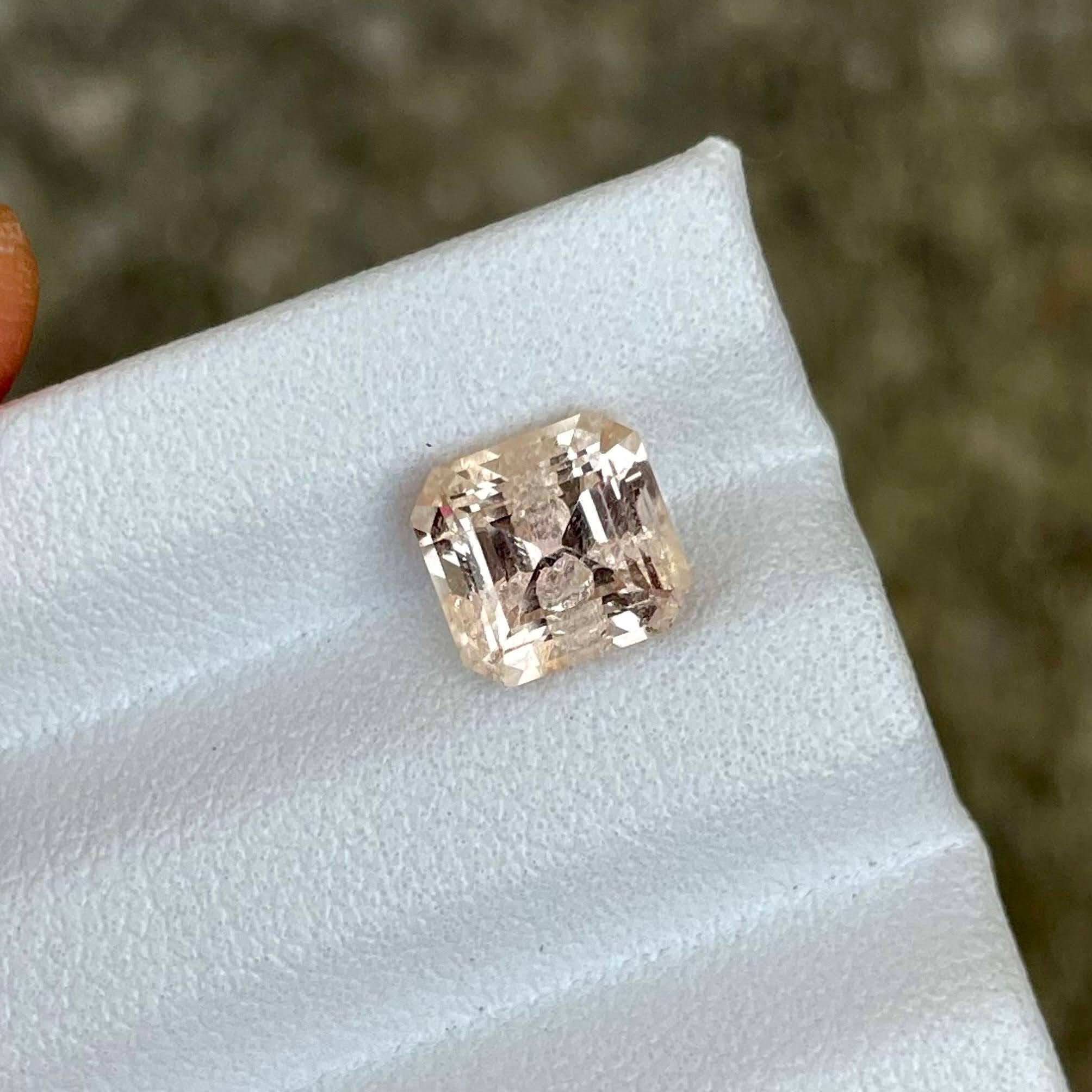 2.32 carats Imperial Topaz Stone Cushion Cut Natural Pakistani Gemstone For Sale 2