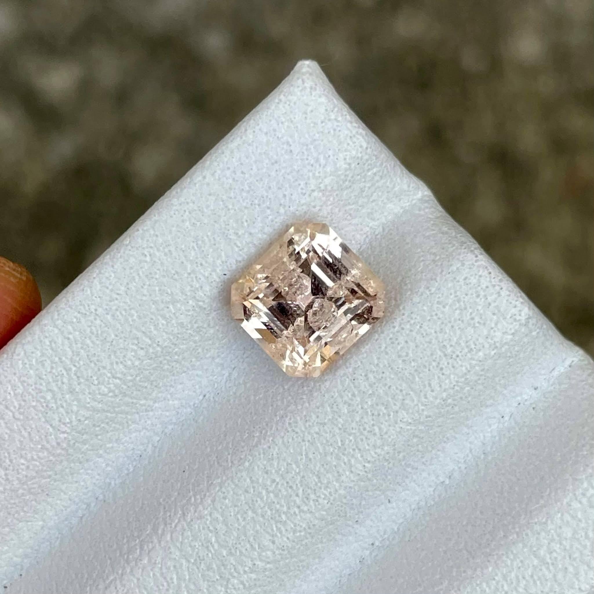 2.32 carats Imperial Topaz Stone Cushion Cut Natural Pakistani Gemstone For Sale 3
