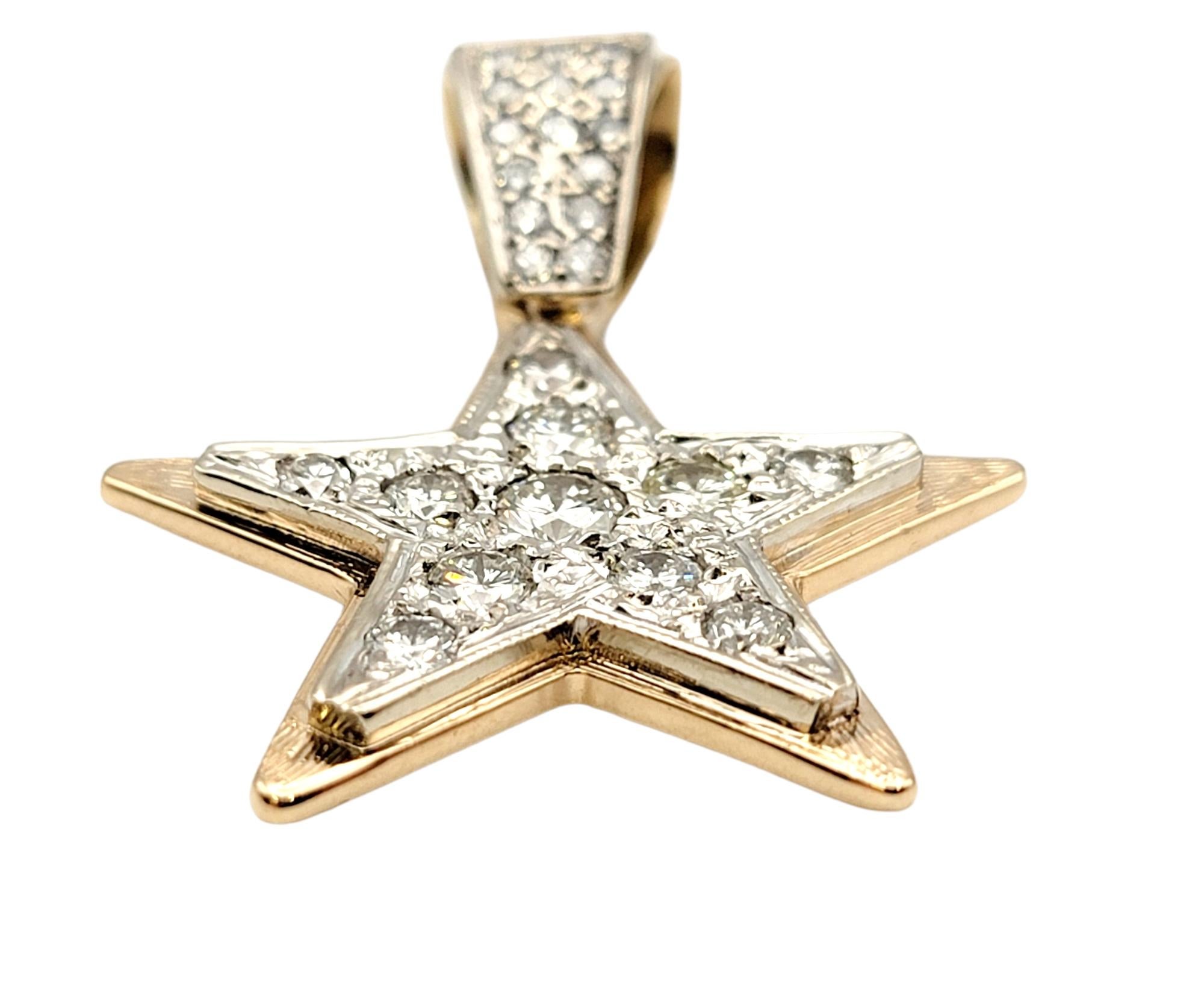 mario star diamond pendant