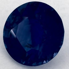 2.32 Ct Blue Sapphire Round Loose Gemstone