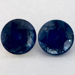 2.32 Ct Blue Sapphire Round Loose Gemstone