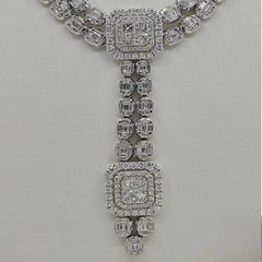 23.21 Carat Diamond White Gold Necklace