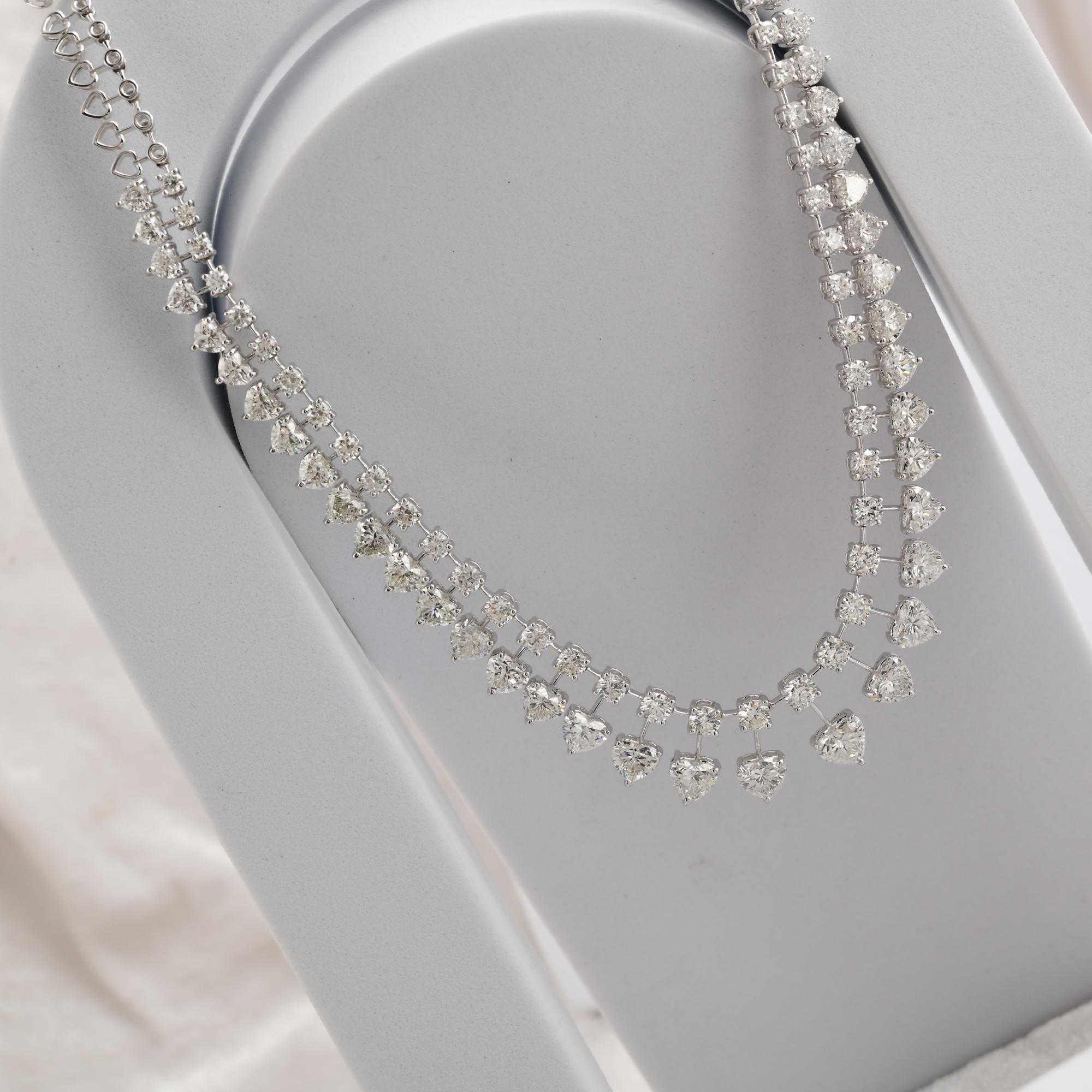 De las mujeres 23,26 Quilates Diamante SI/H Collar Gargantilla Novia Oro Blanco 14k Joyas Finas en venta