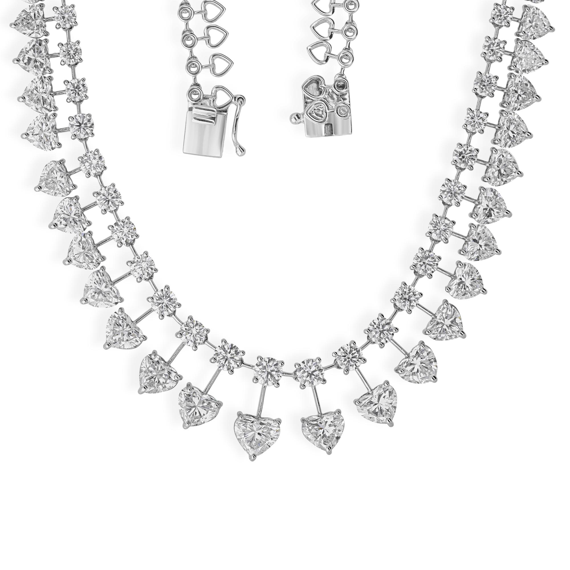 23,26 Quilates Diamante SI/H Collar Gargantilla Novia Oro Blanco 14k Joyas Finas en venta 3