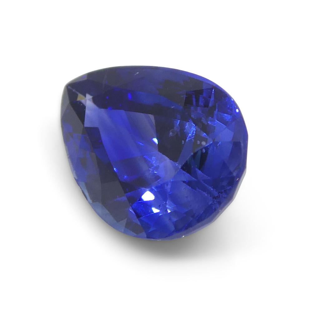 2.32ct Saphir bleu poire certifié GIA Sri Lanka en vente 7