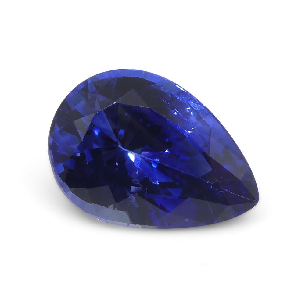 2.32ct Pear Blue Sapphire GIA Certified Sri Lanka For Sale 1