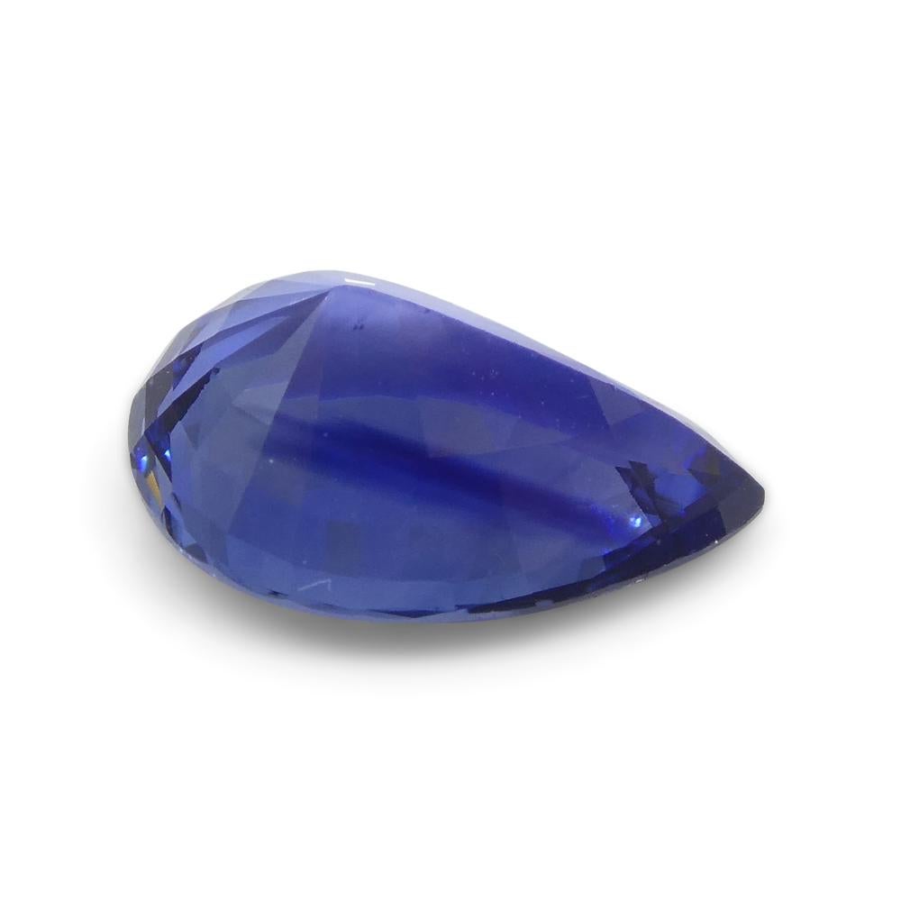 2.32ct Pear Blue Sapphire GIA Certified Sri Lanka For Sale 3