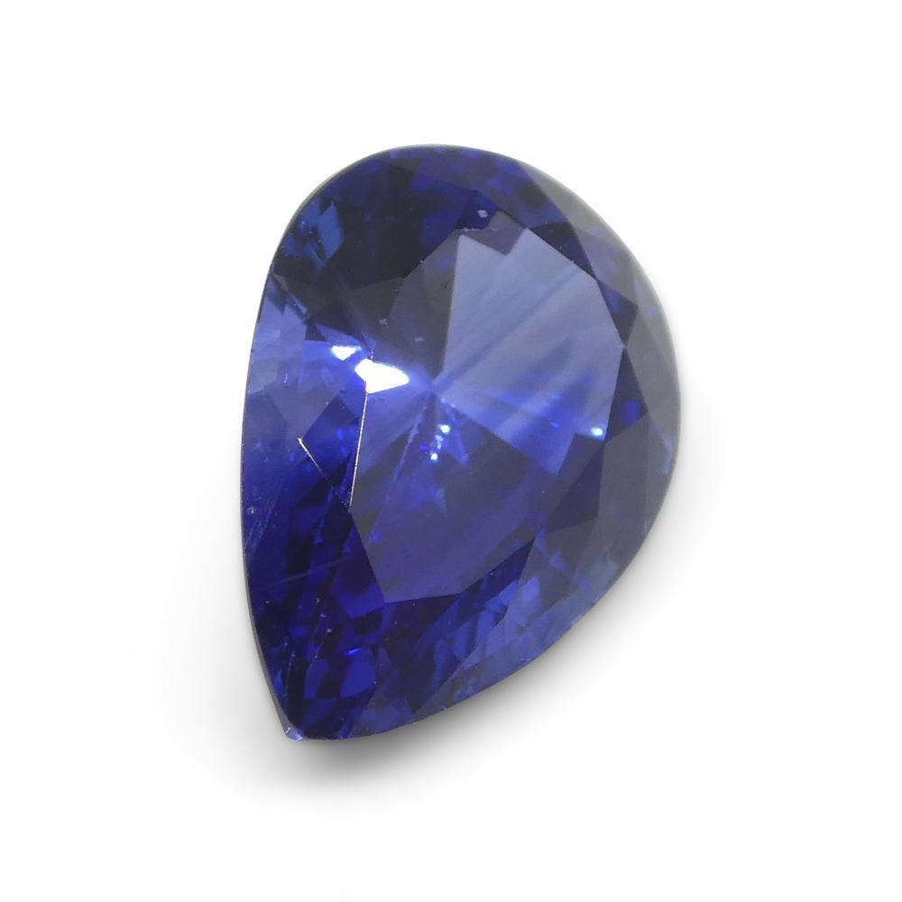2.32ct Pear Blue Sapphire GIA Certified Sri Lanka For Sale 4