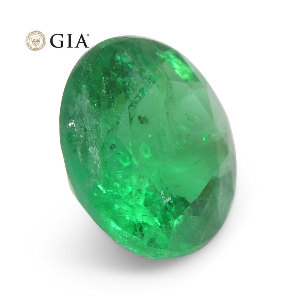 2.32 Carat Round Vivid Green Emerald Gia Certified Brazil For Sale 5