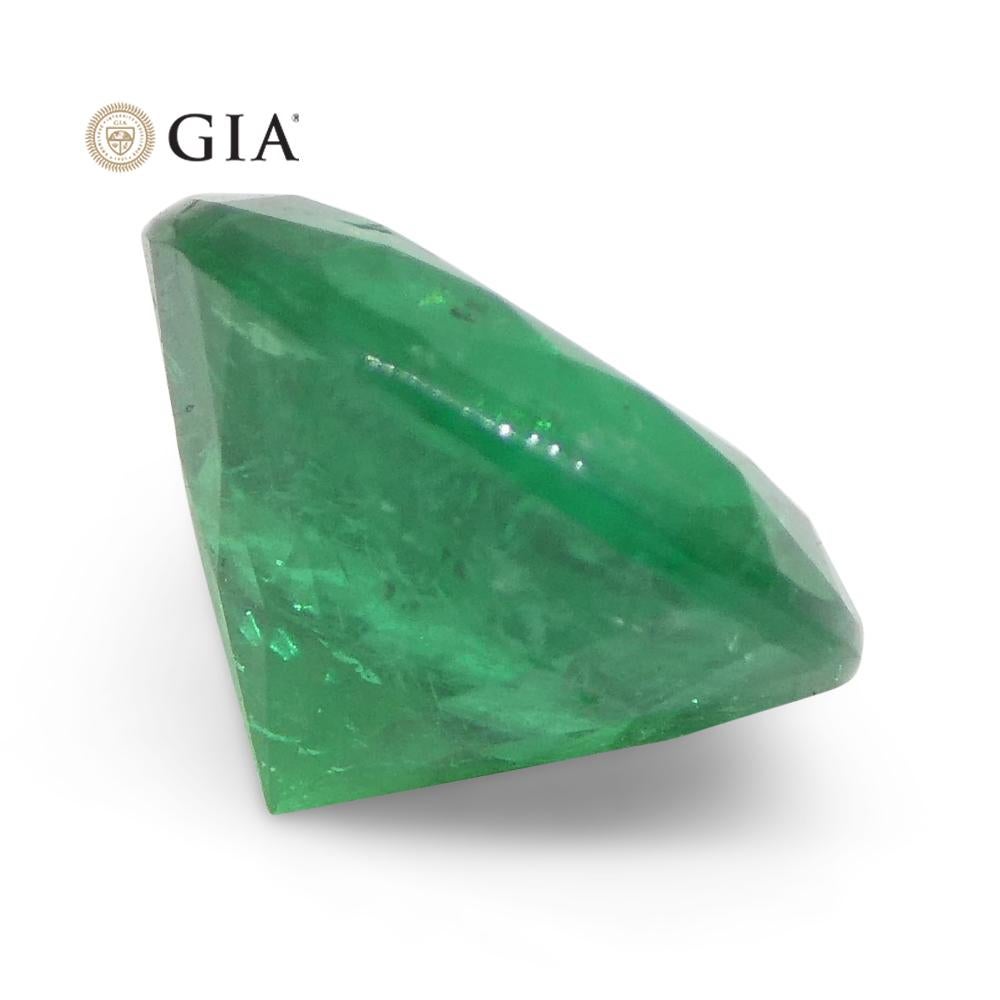 2.32 Carat Round Vivid Green Emerald Gia Certified Brazil For Sale 6