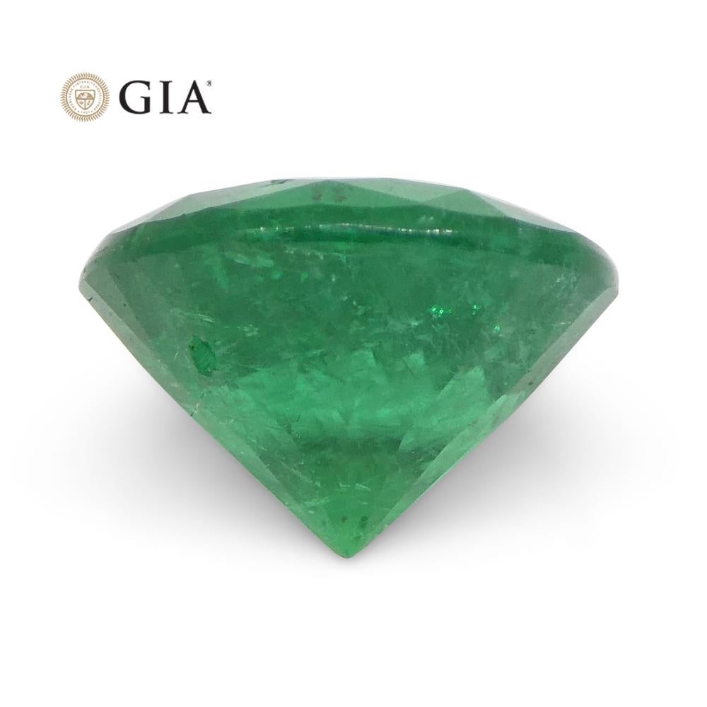 2.32 Carat Round Vivid Green Emerald Gia Certified Brazil For Sale 7
