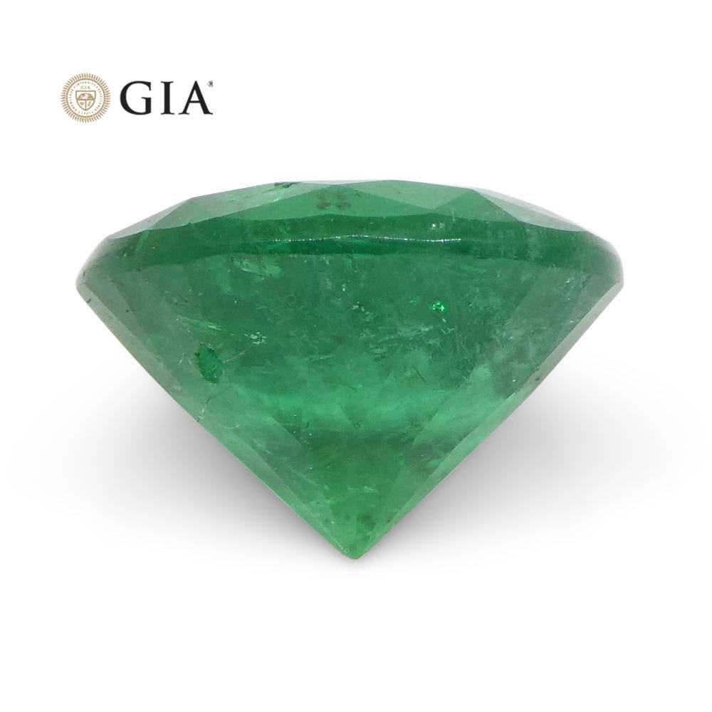 2.32 Carat Round Vivid Green Emerald Gia Certified Brazil For Sale 8