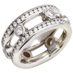 2.33 Carat 18 Karat White Gold Diamond Eternity Band Ring