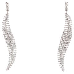 2.33 Carat Natural Diamond White Gold Cocktail Earrings