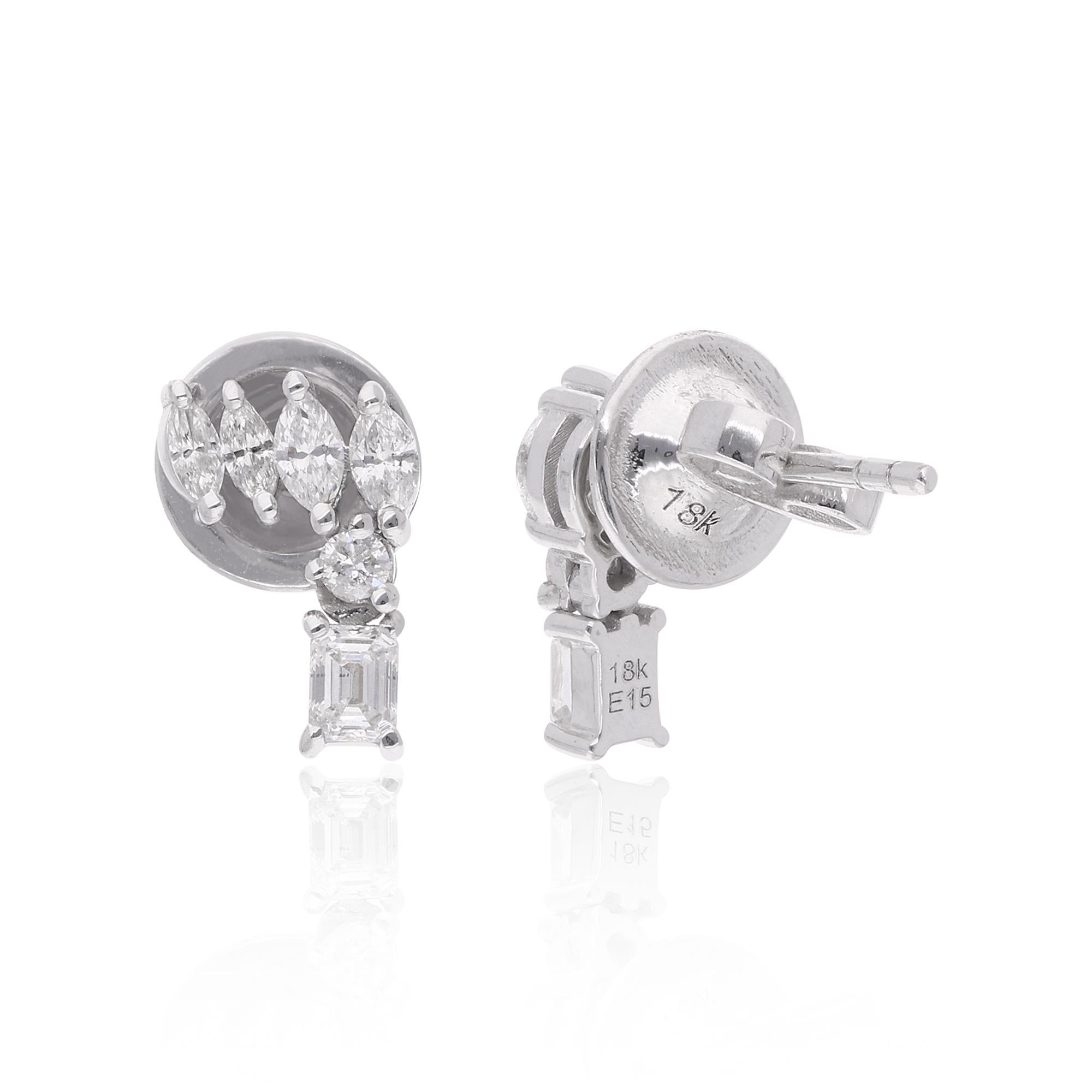Add vivacity to your glamorous look by wearing this Earringss by Spectrum Jewels. Featuring an ethnic handmade design, this Earrings is embellished with Diamond for a more feminine effect. Wear these 18k White Gold Earrings with your best casual
