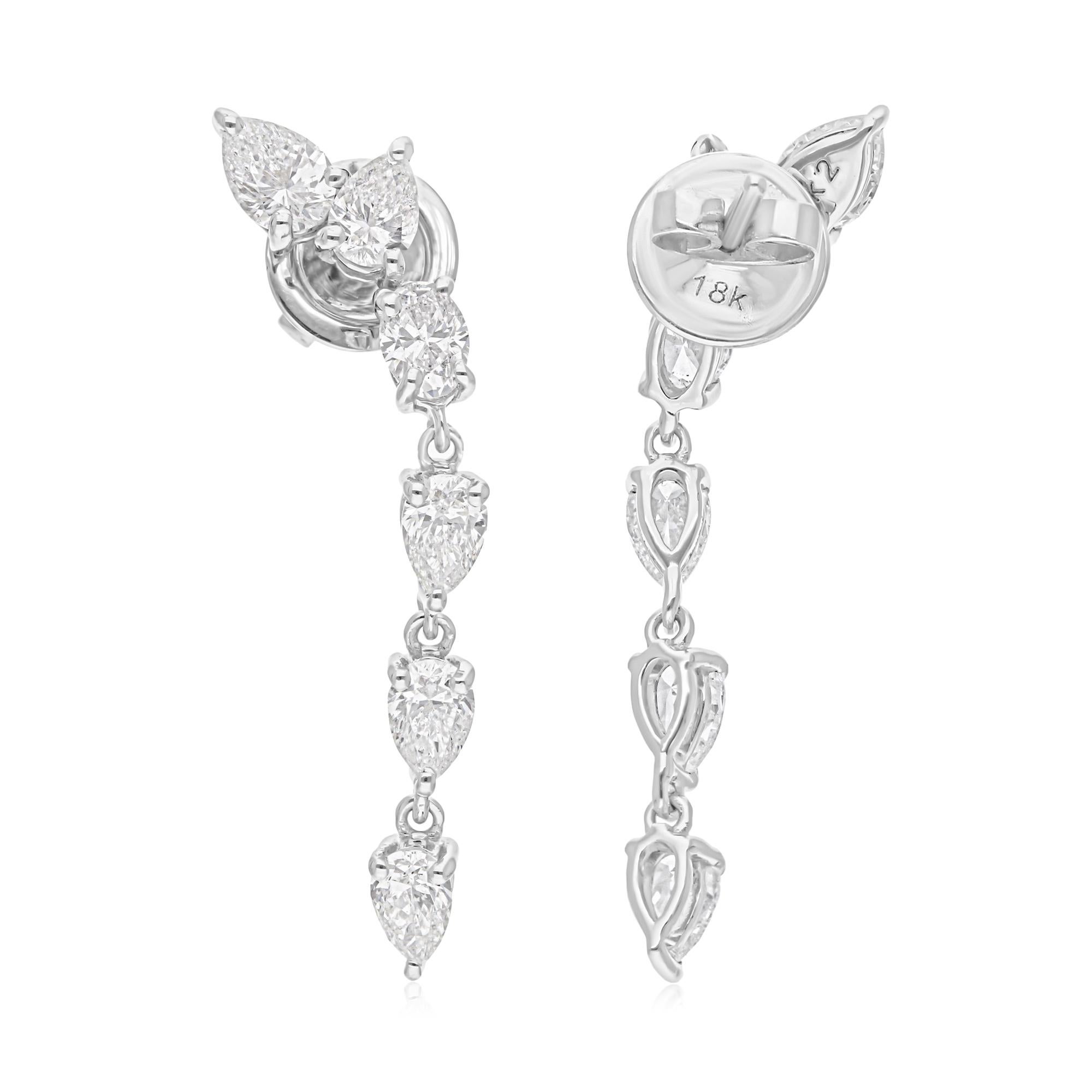 Cast from 14-karat gold, these exquisite earrings are handset with 2.33 carats of sparkling diamonds.

FOLLOW SPECTRUM JEWELS storefront to view the latest collection & exclusive pieces. Spectrum Jewels is proudly rated as a Top Seller on 1stdibs