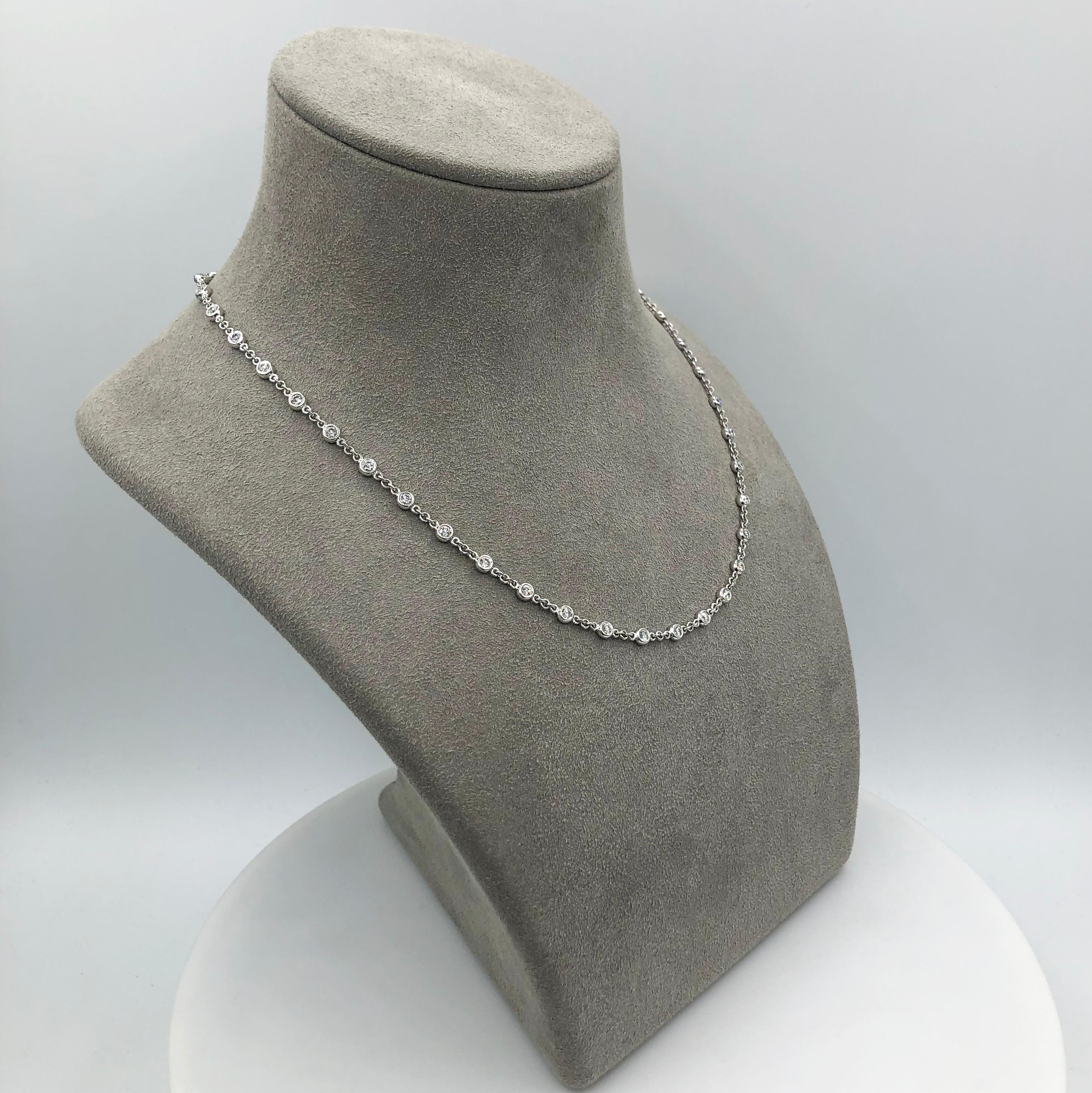 2.33 Carat Total Diamonds by the Yard Necklace In New Condition For Sale In New York, NY