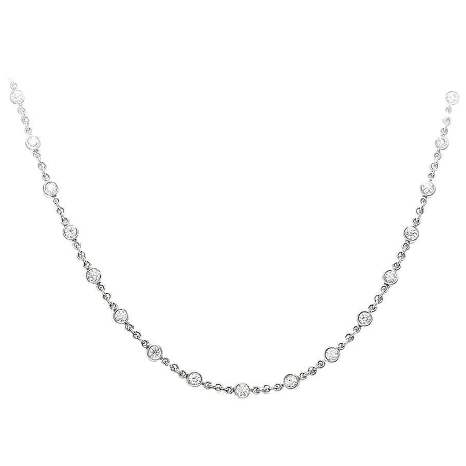 2.33 Carat Total Diamonds by the Yard Necklace For Sale