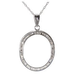 2.33 Carat Total Weight Diamond Pendant Necklace