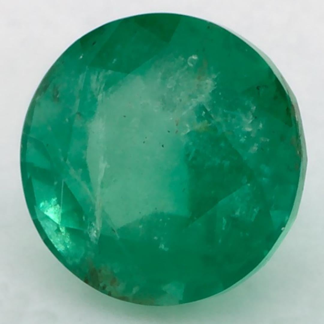 2.33 Ct Emerald Round Loose Gemstone (Rundschliff) im Angebot