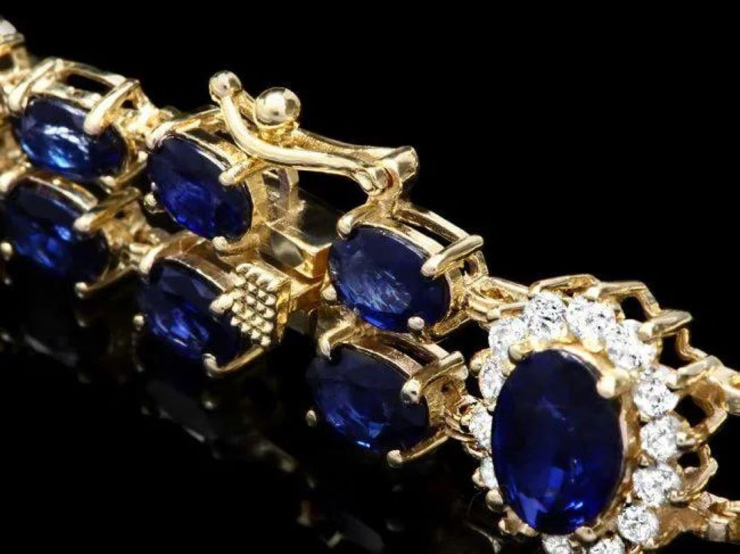 blue sapphire bracelet yellow gold