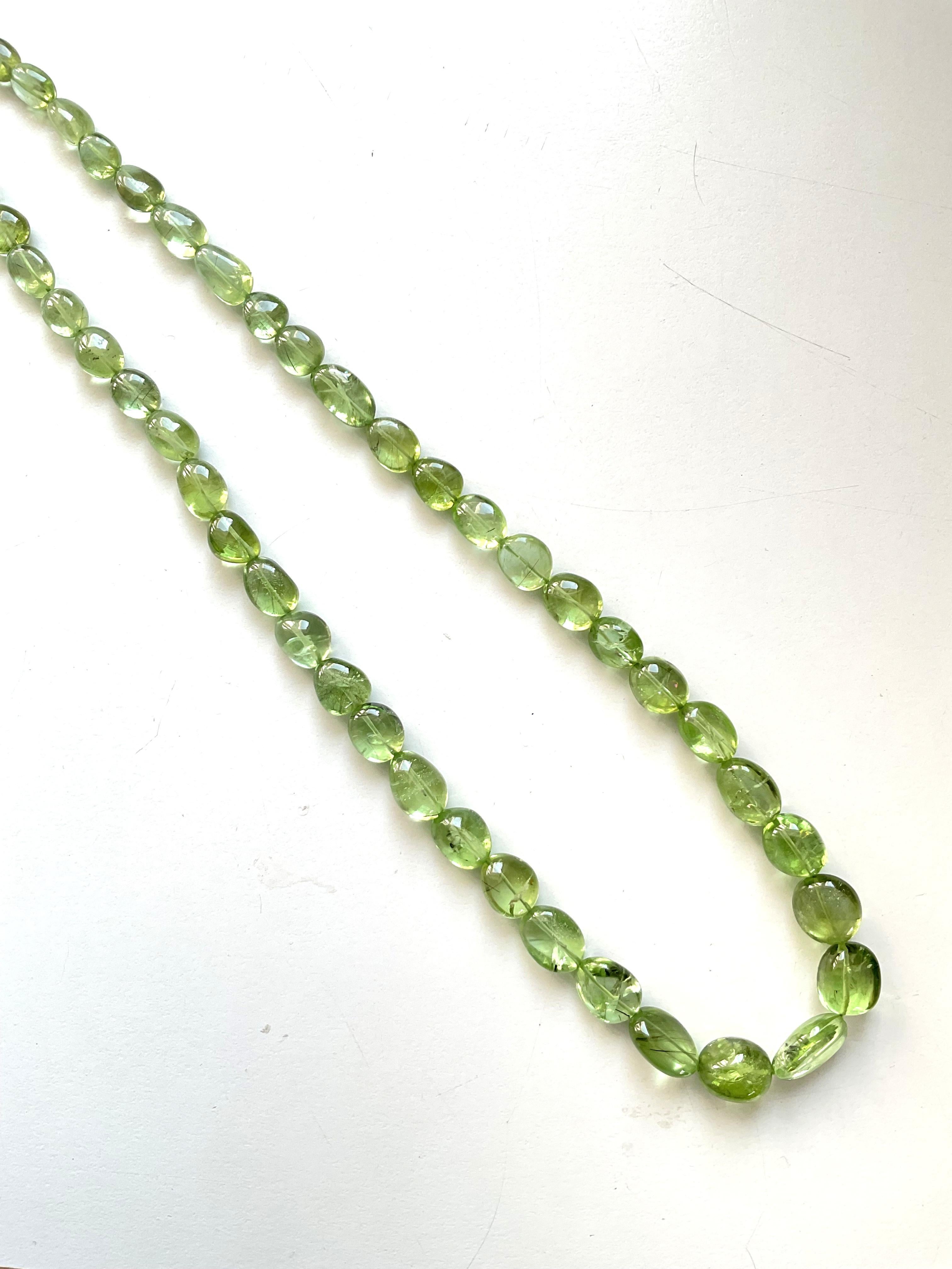 233.75 carats apple green peridot top quality plain tumbled natural necklace gem

Gemstone - Peridot
Size : 5x6 to 11x14
Weight : 233.75 Carats
Strand - 1 Line