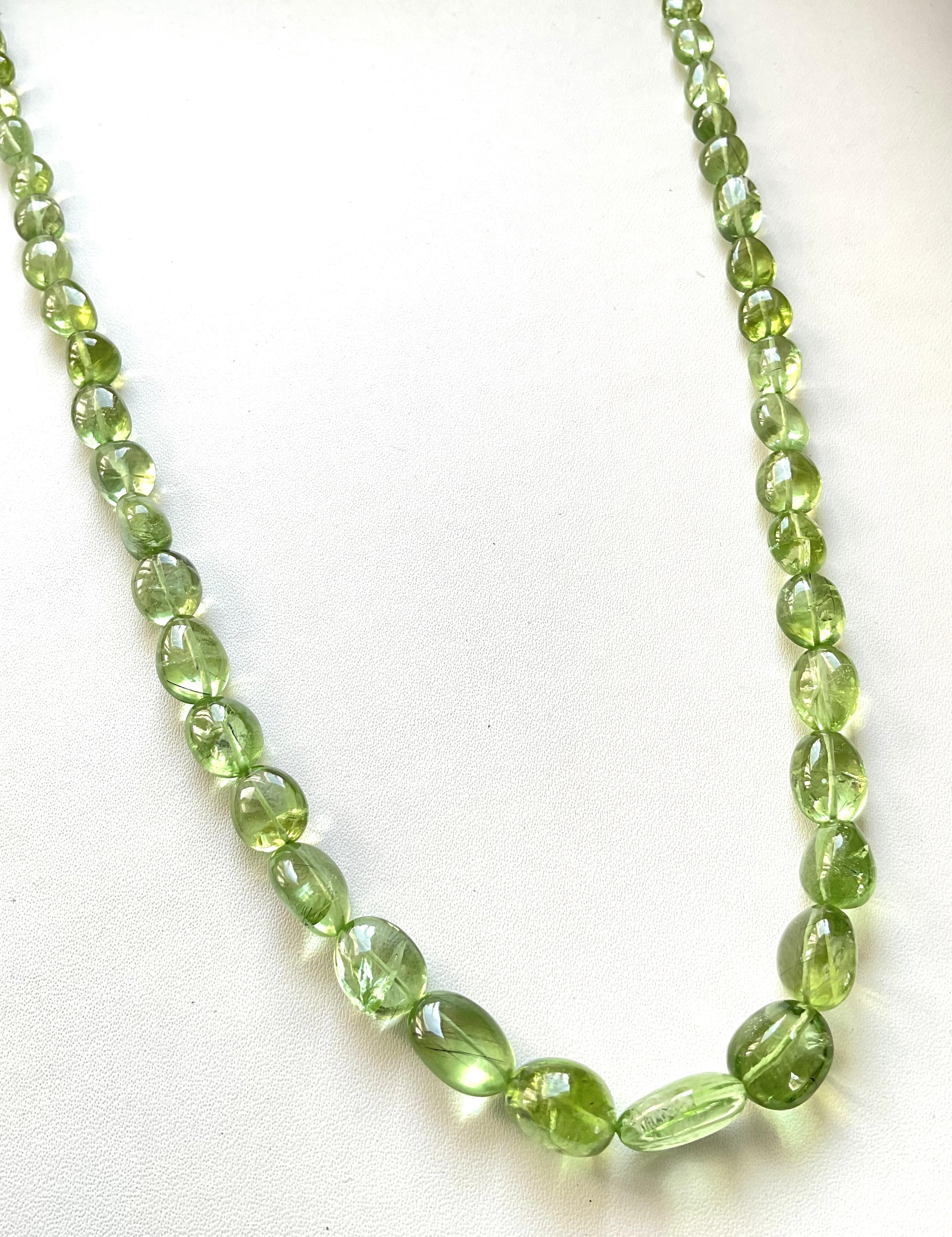 233.75 carats apple green peridot top quality plain tumbled natural necklace gem For Sale 2