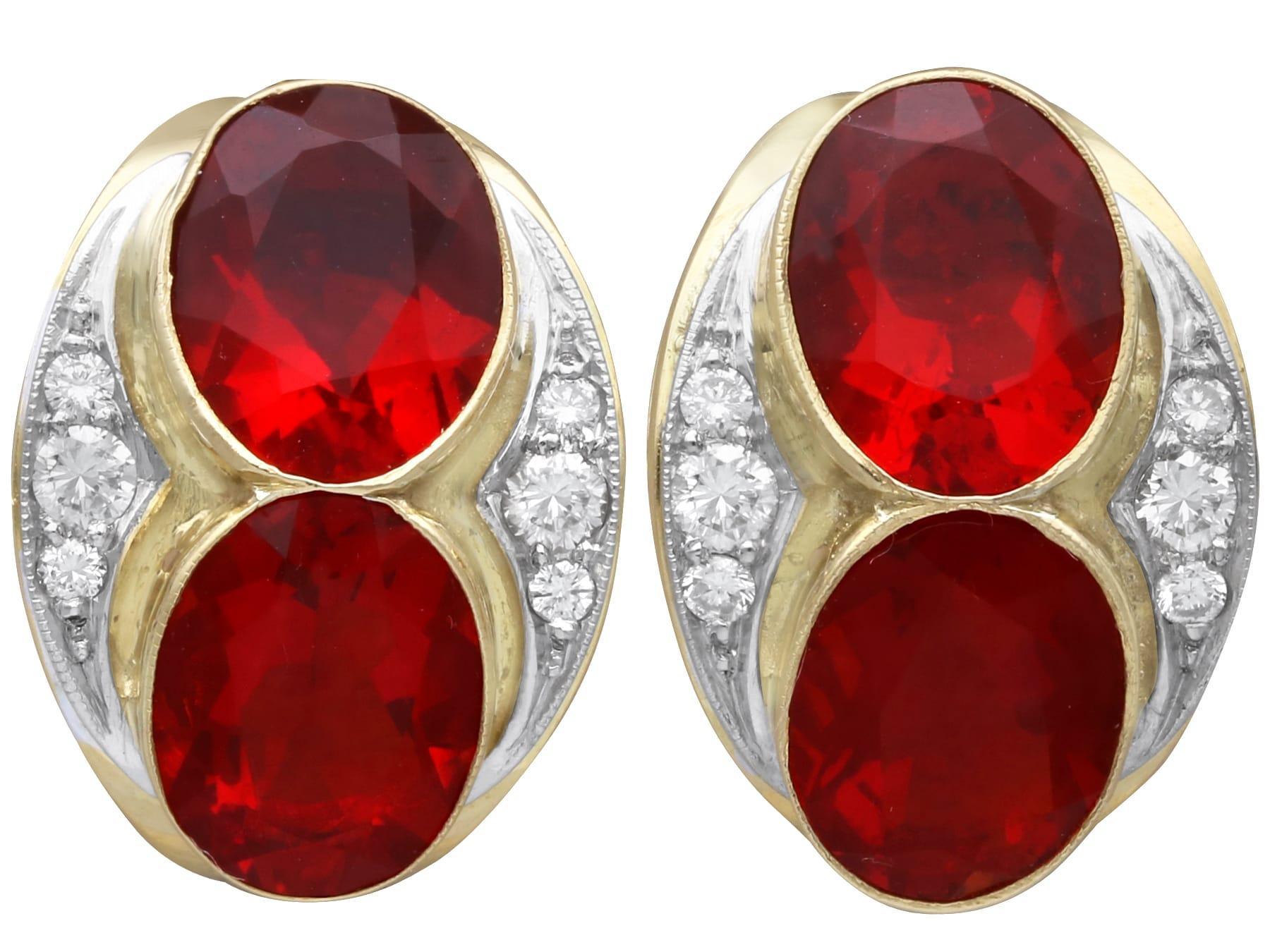 23.39 Carat Fire Opal 2.50 Carat Diamond 18k Yellow Gold Jewellery Set For Sale 6